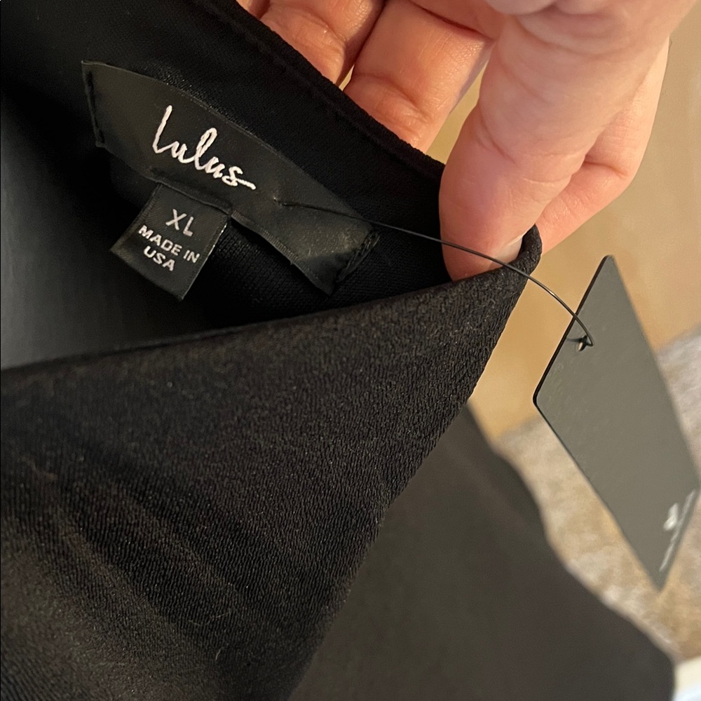 Lulu's Black One-Shoulder Dress - Picture 6 of 10